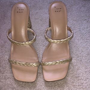Braided Straw Heels Size 9